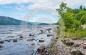 On the shore of Loch Ness, in the Scottish Highlands, southwest of Inverness.