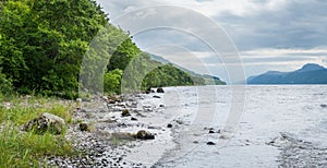 On the shore of Loch Ness, in the Scottish Highlands, southwest of Inverness.