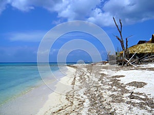 Shore after tropical hurricane