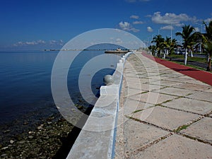 The shorefront promenade of Campeche in Mexico photo