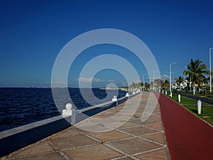 The shorefront promenade of Campeche in Mexico photo