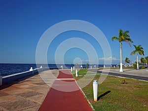 The shorefront promenade of Campeche in Mexico photo