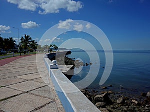 The shorefront promenade of Campeche in Mexico photo