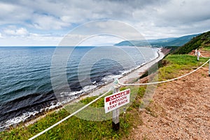 Shoreline along the Cabot Trail in Cape Breton.