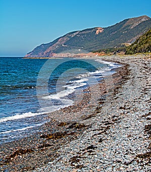 Shoreline Along The Cabot Trail In Nova Scotia, Canada