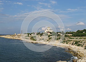 Shoreline of cape Chersonese, Crimea