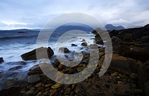 Shoreline at dusk, isle of skye