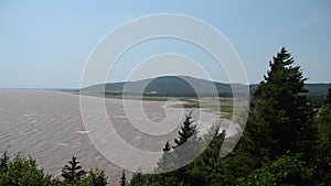 Shoreline at Hopewell lookout in New Brunswick, Canada