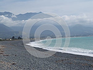 Shoreline at Kaikoura Beach, New Zealand