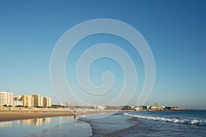 Shoreline of Porto City Beach.