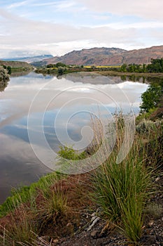 Shoreline Sky Reflection Pend Oreille River Washington State Outdoors