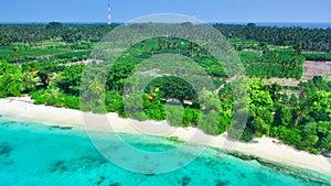 Shoreline of a tropical island