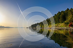 Shoreline of Vesuvius Bay on Salt Spring Island, BC, Canada