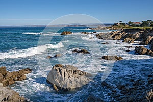 Shoreline with a view in Monterey California