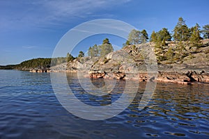 The shores of lake Ladoga. Karelia. Russia.