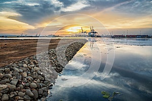 Shores near Djibouti port