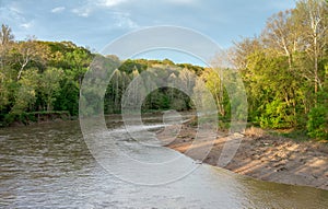 On the shores of sugar creek in spring