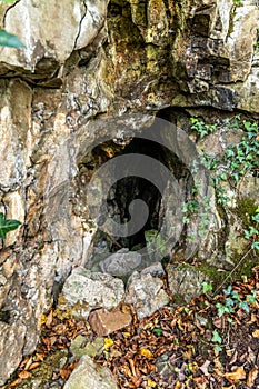 Shorn cliff cave Tintern Wye Valley