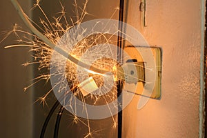 Short circuit causing sparking Caused by substandard electrical appliances Therefore causing damage and danger