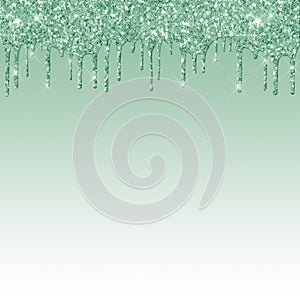 Short Dripping Green Glitter Digital Paper