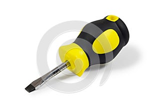 Short flat screwdriver