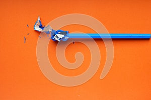 Sharpened the blue pencil