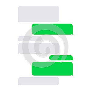 Short Message Service SMS Blank Bubbles Set. Vector