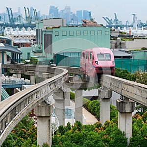 Short monorail train photo