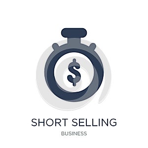 Short selling icon. Trendy flat vector Short selling icon on white background from business collection