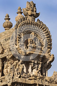 Short side of the Gopuram apex.