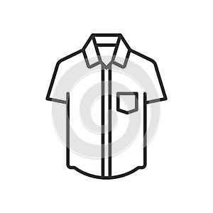 Short sleeve shirt icon line design. Apparel, Clothing, Fashion, Style, Icon vector illustrations. Short sleeve shirt