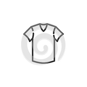 Short sleeve t-shirt line icon