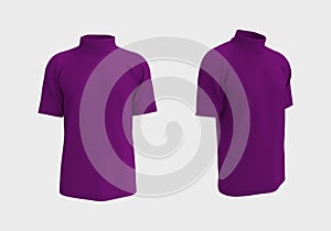 Short-sleeve turtleneck shirt, 3d rendering, 3d illustration