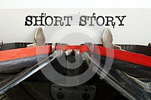 Short story is shown using the text