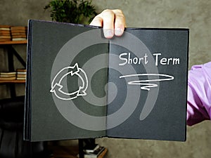 Short Term h sign on the sheet