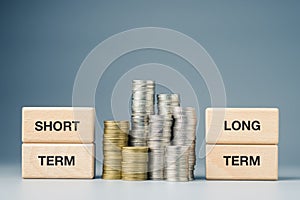 Short term and long term financing concept