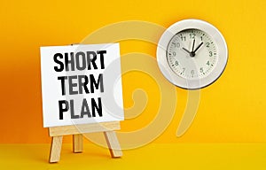 Short term plan concept is shown using the text
