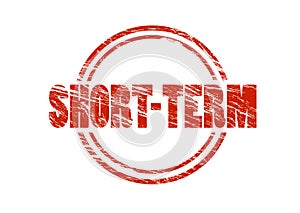 Short term red rubber stamp
