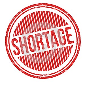 Shortage grunge rubber stamp