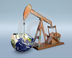 Shortage of oil resources - Elements of this image furnished by