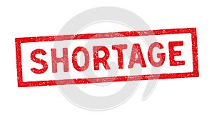 Shortage in red ink stamp