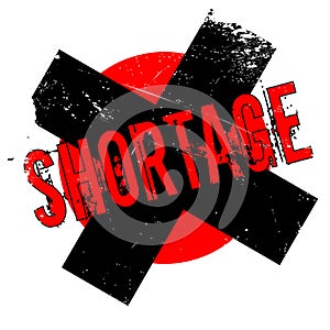 Shortage rubber stamp