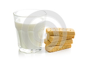Shortbread fingers with milk