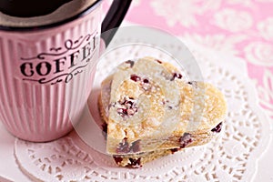 Shortbread heart-shaped cookies