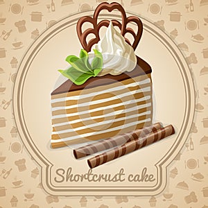 Shortcrust cake label photo