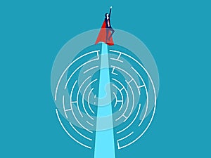 shortcut through a circular maze. Simple ideas that are effective in solving difficult problems