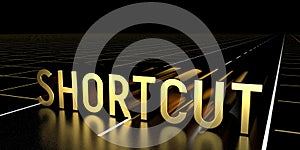 Shortcut concept, road - 3D rendering