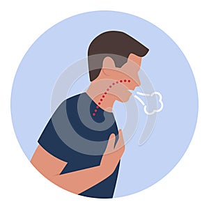 Shortness of breath and pulmonary disease icon