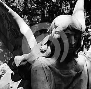 Long hair angel praying photo