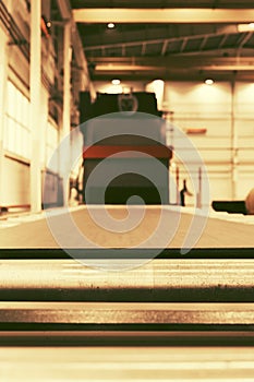 Shot blasting machine for processing of metal plates and profile